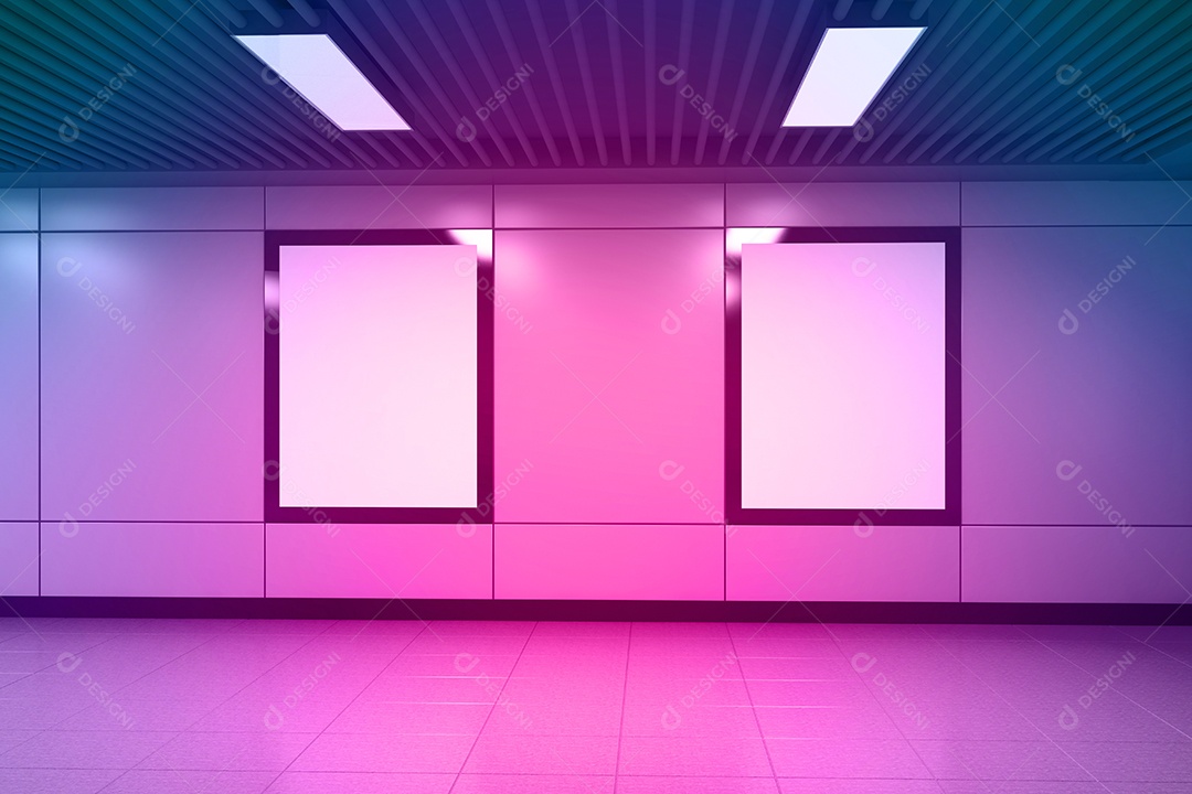 Maquete de placa de metrô