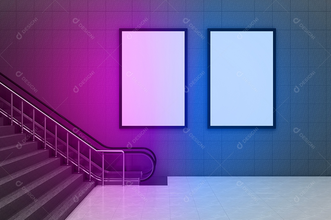 Maquete de placa de metrô