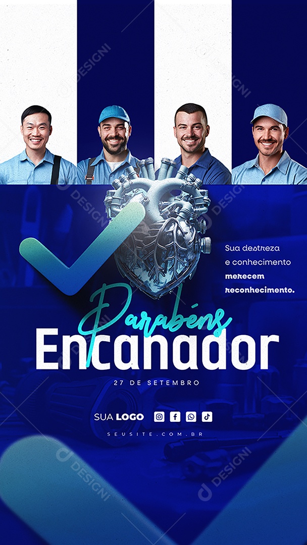 Story Dia do Encanador 27 de Setembro Encanadores são Heróis Anônimos da Manutenção Social Media PSD Editável