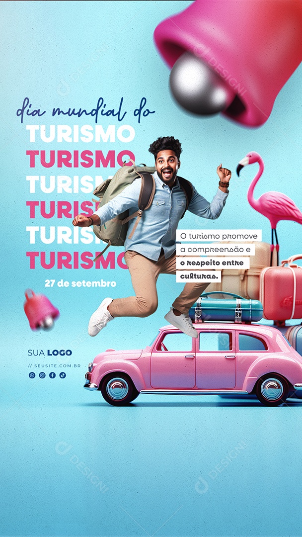 Story Dia Mundial do Turismo 27 de Setembro O Turismo Promove a Compreensão e Respeito Social Media PSD Editável