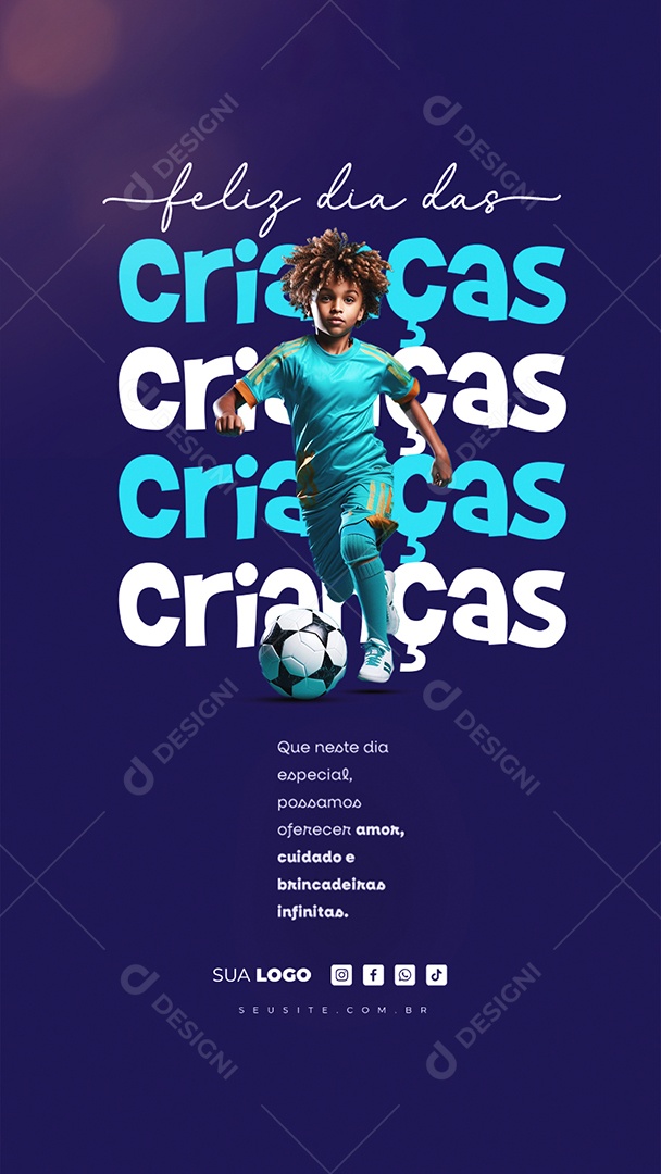 Story Social Media Feliz Dia Das Crianças 12 de Outubro PSD Editável