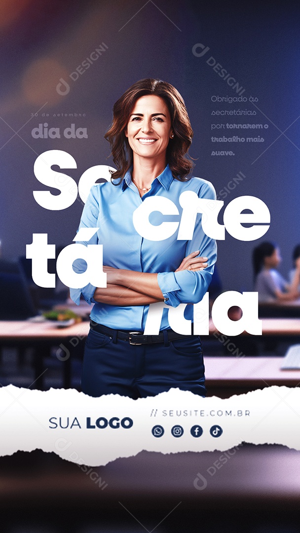 Story Dia Da Secretária 30 de Setembro PSD Editável