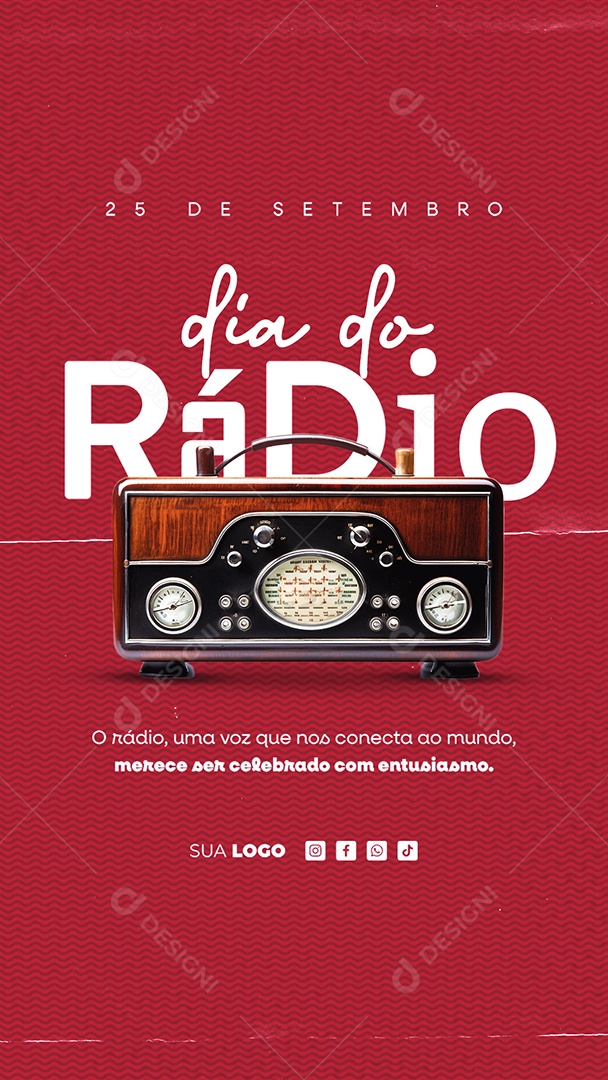 Story Dia Do Rádio 25 de Setembro Social Media PSD Editável