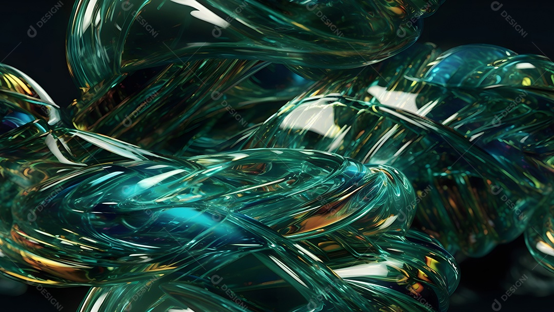 Fundo de quadro inteiro sem emendas, com matéria vítrea colorida transparente e retorcida