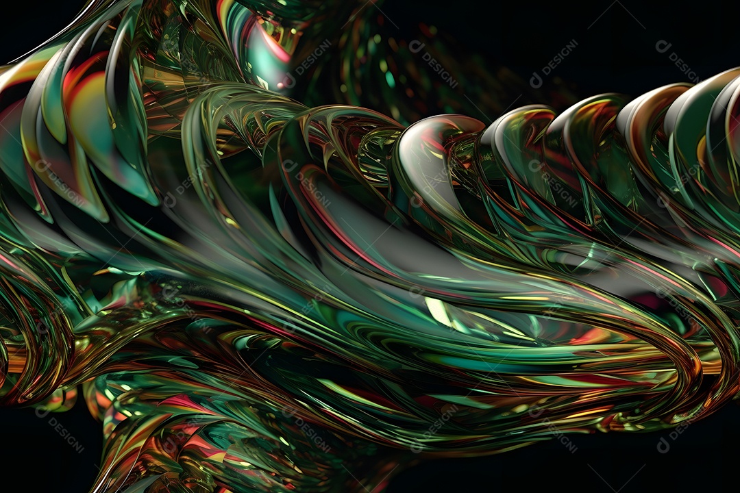 Fundo de quadro inteiro sem emendas, com matéria vítrea colorida transparente e retorcida