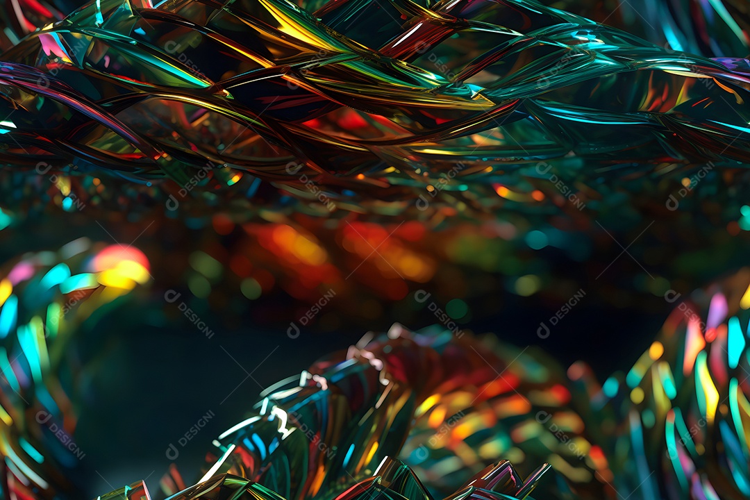 Fundo de quadro inteiro sem emendas, com matéria vítrea colorida transparente e retorcida
