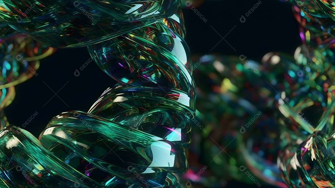 Fundo de quadro inteiro sem emendas, com matéria vítrea colorida transparente e retorcida