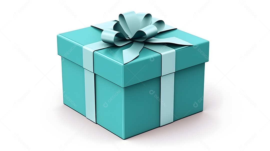 Uma caixa de presente amarela em papel de embrulho artesanal e fita de cetim com laço amarelo sobre fundo branco, limpo e plano