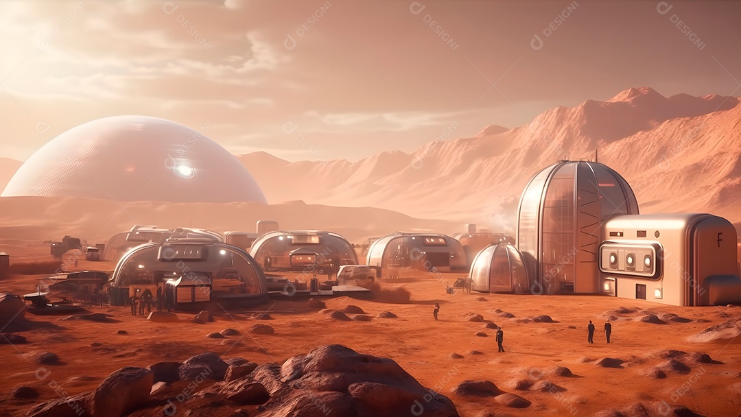 Colônia humana em Marte.
