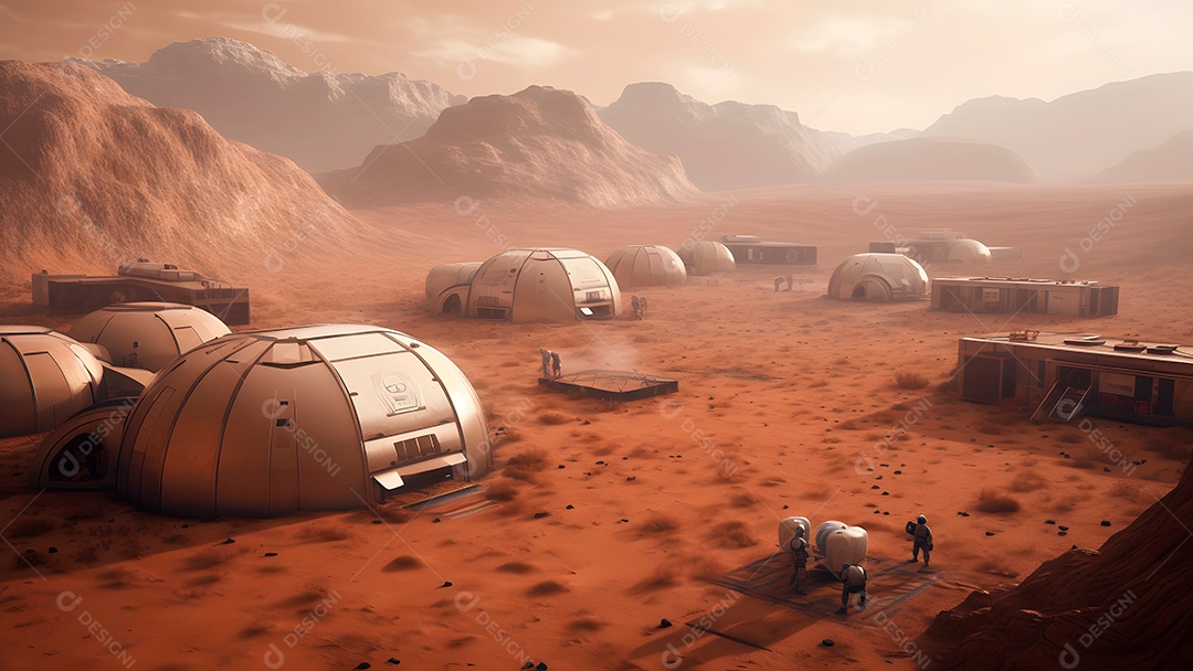 Colônia humana em Marte.