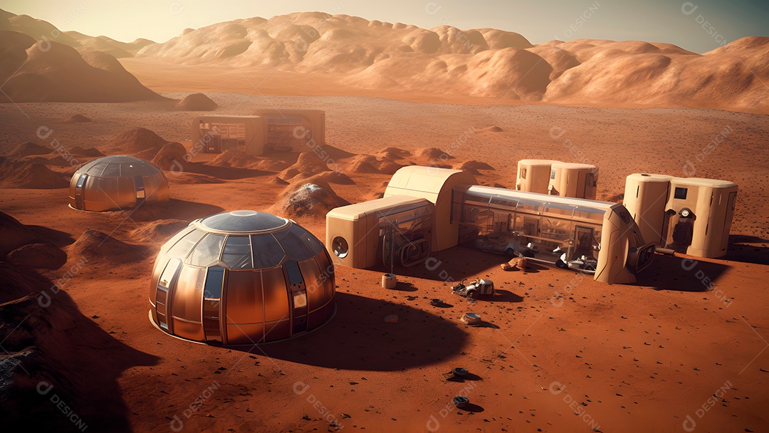Colônia humana em Marte.