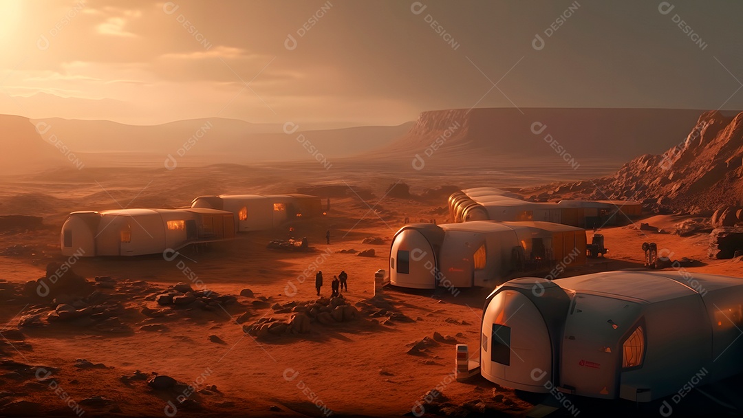 Colônia humana em Marte.