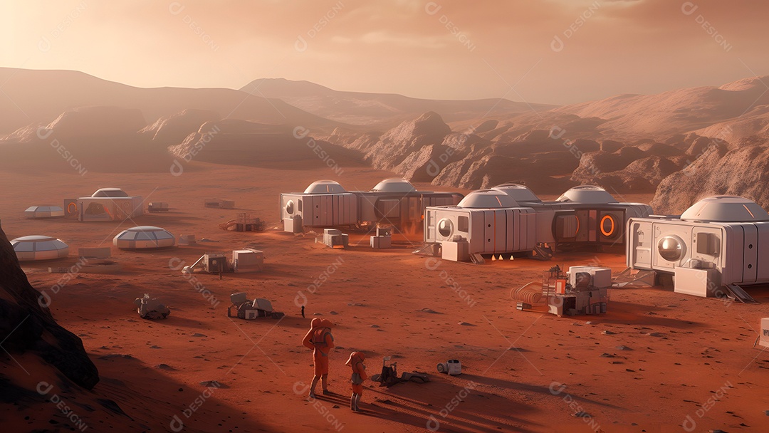 Colônia humana em Marte.