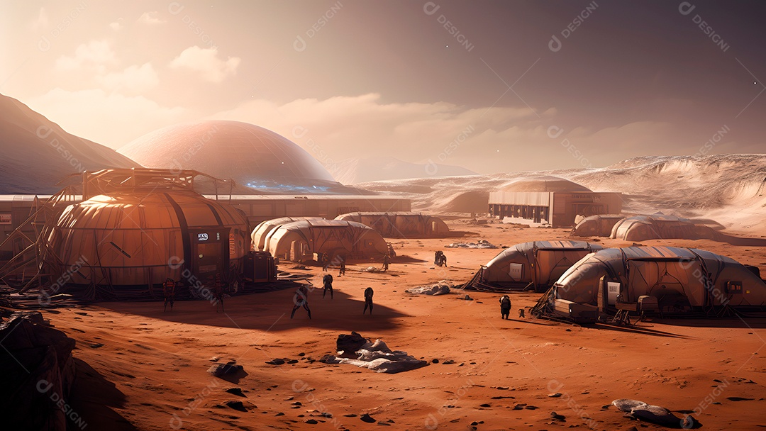 Colônia humana em Marte.