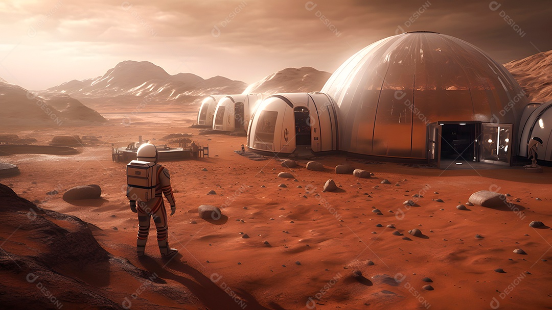 Colônia humana em Marte.