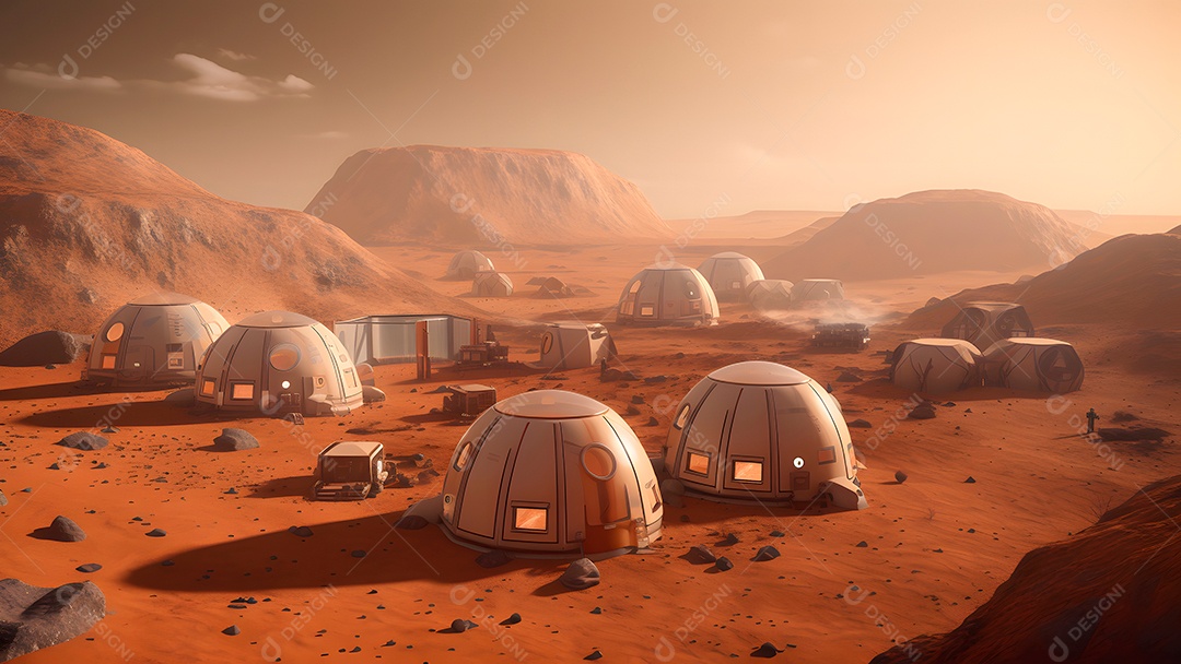 Colônia humana em Marte.