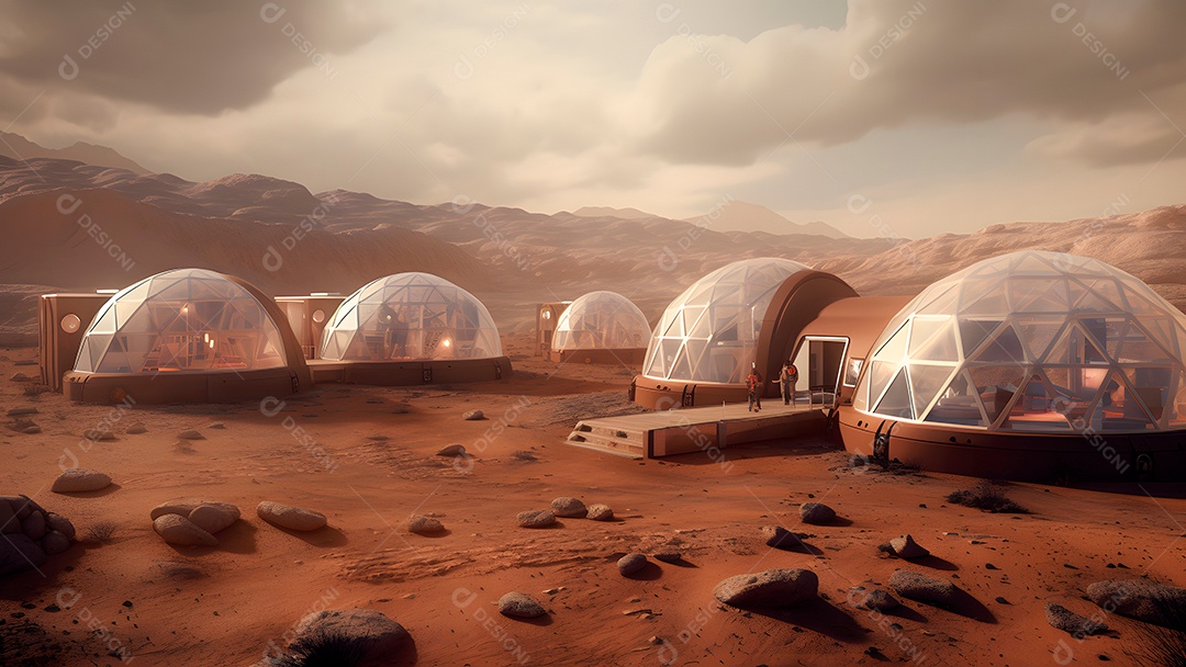 Colônia humana em Marte.