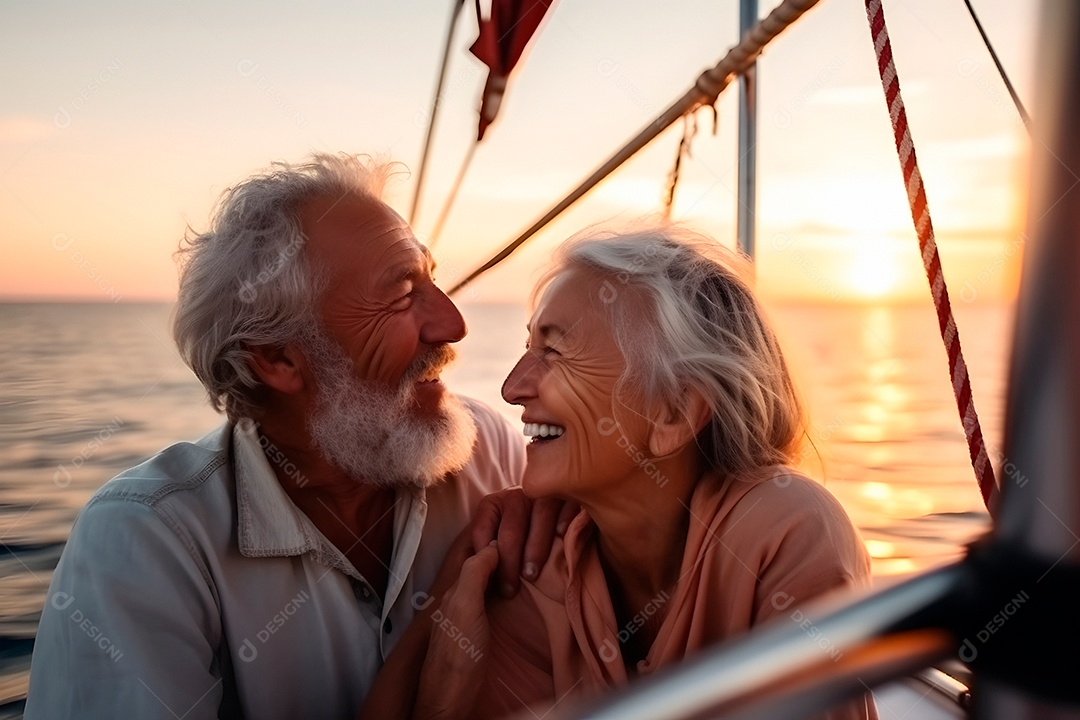 Lindo casal de idosos se divertindo