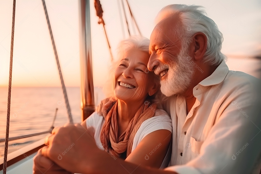 Lindo casal de idosos se divertindo