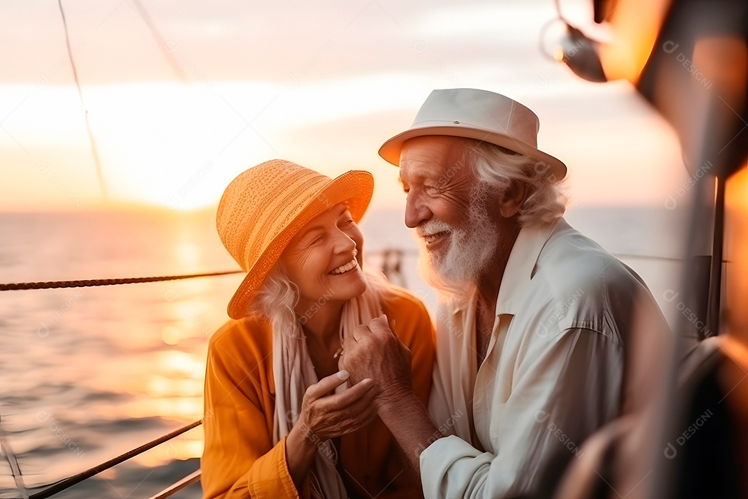 Lindo casal de idosos se divertindo