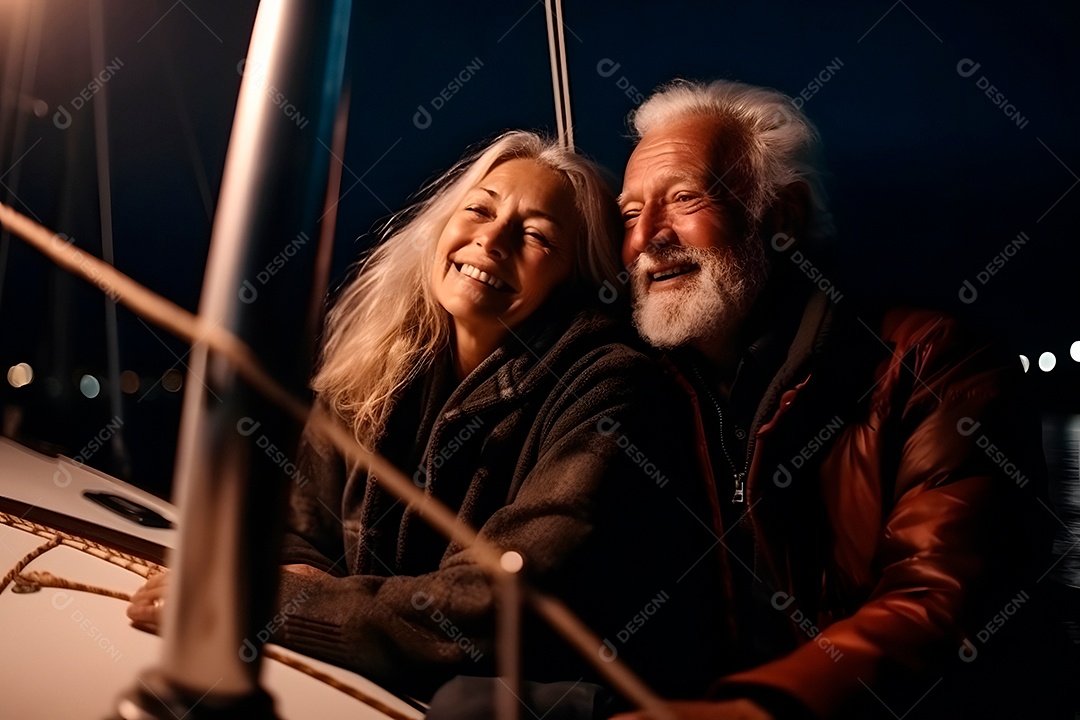 Lindo casal de idosos se divertindo