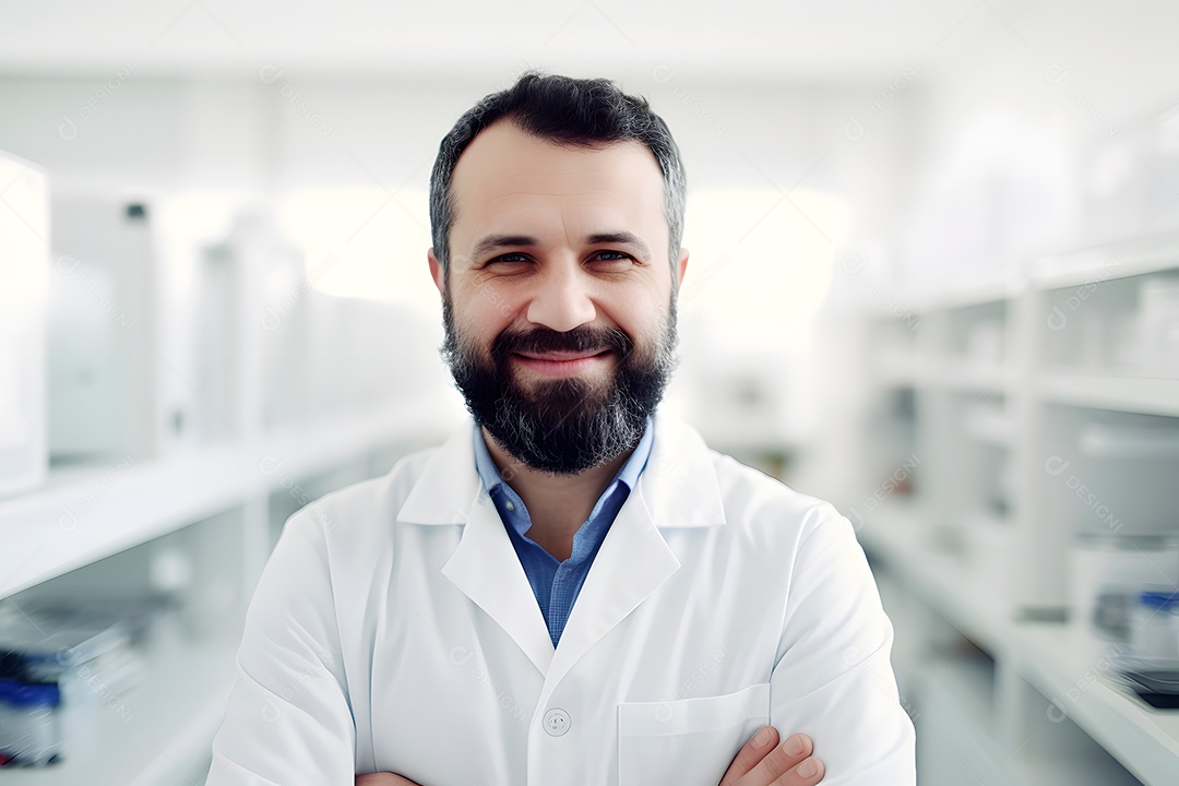 Homem jovem farmacêutico em uma sala