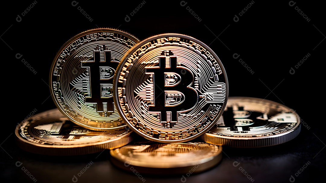 Bitcoin brilha em um laptop em frente a um gráfico de preços