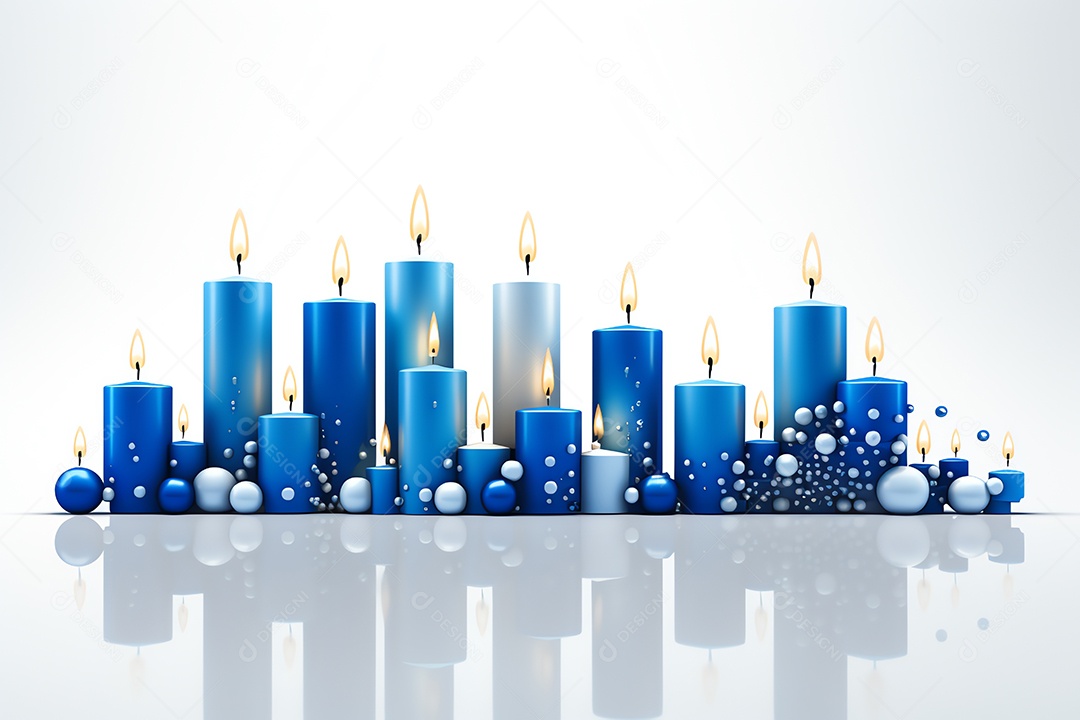 Feliz feriado de celebração de hanukkah, festival judaico de fundo de luzes para convite de cartão estilo mínimo