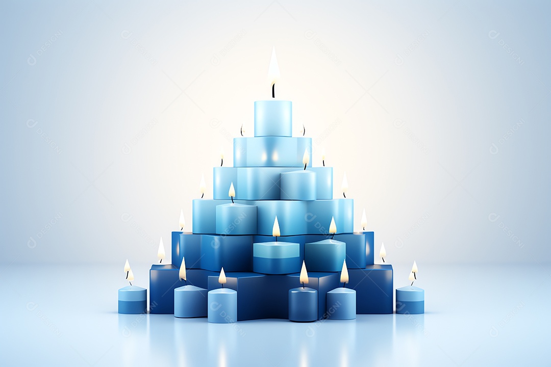 Feliz feriado de celebração de hanukkah, festival judaico de fundo de luzes para convite de cartão estilo mínimo