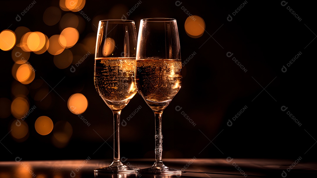 Taças de vidro sobre fundo isolado