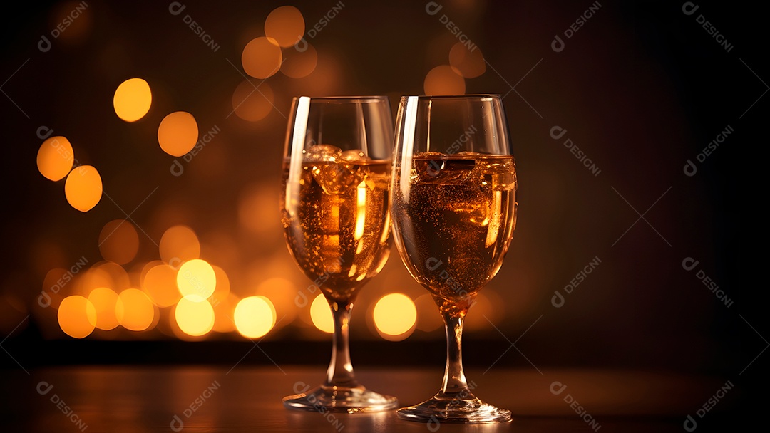 Taças de vidro sobre fundo isolado