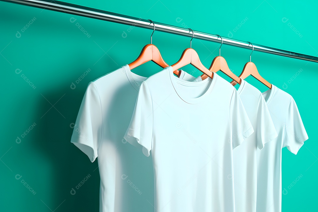 Camisetas sem estampas em cabide