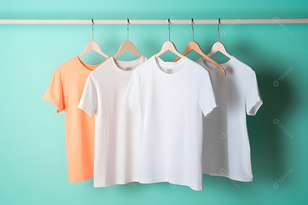 Camisetas sem estampas em cabide