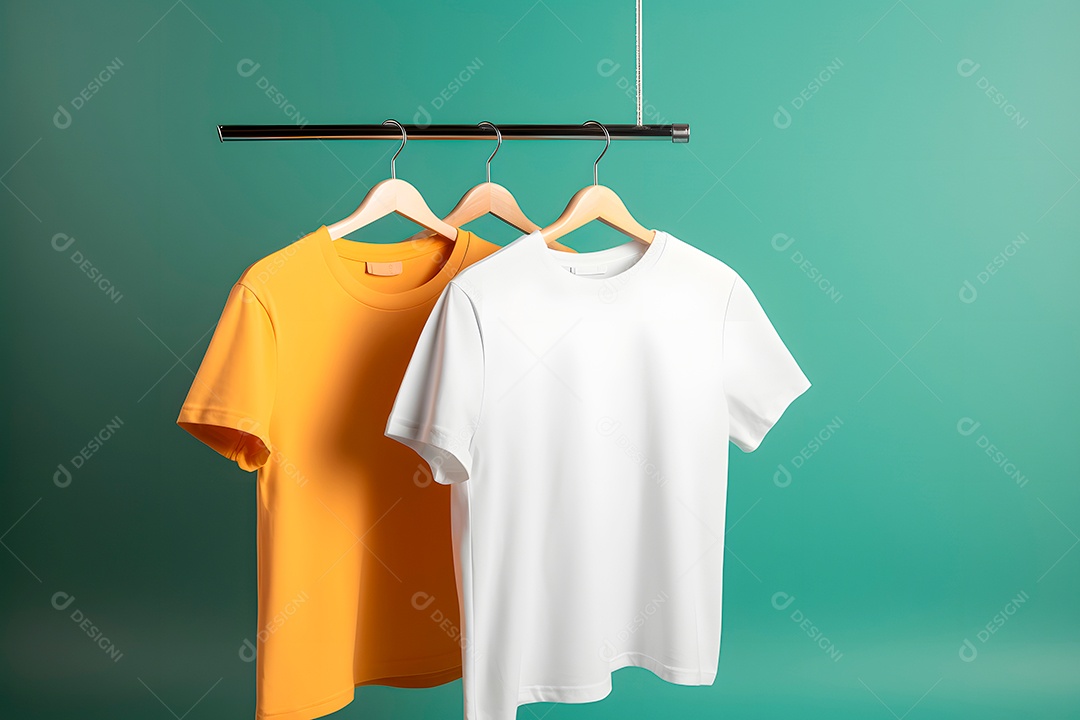 Camisetas sem estampas em cabide