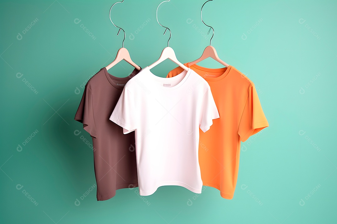 Camisetas sem estampas em cabide