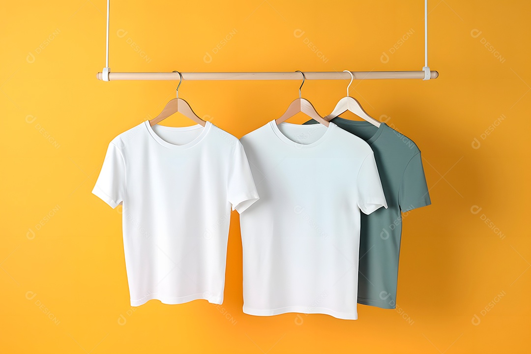 Camisetas sem estampas em cabide