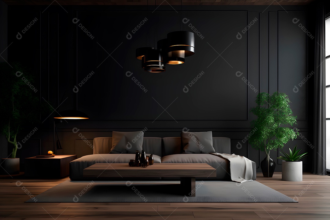 Retrato realista de uma linda interior de casa