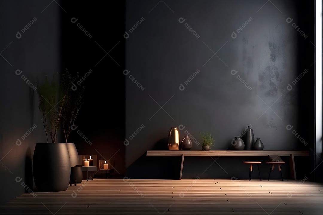 Retrato realista de uma linda interior de casa