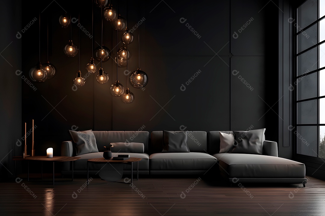 Retrato realista de uma linda interior de casa