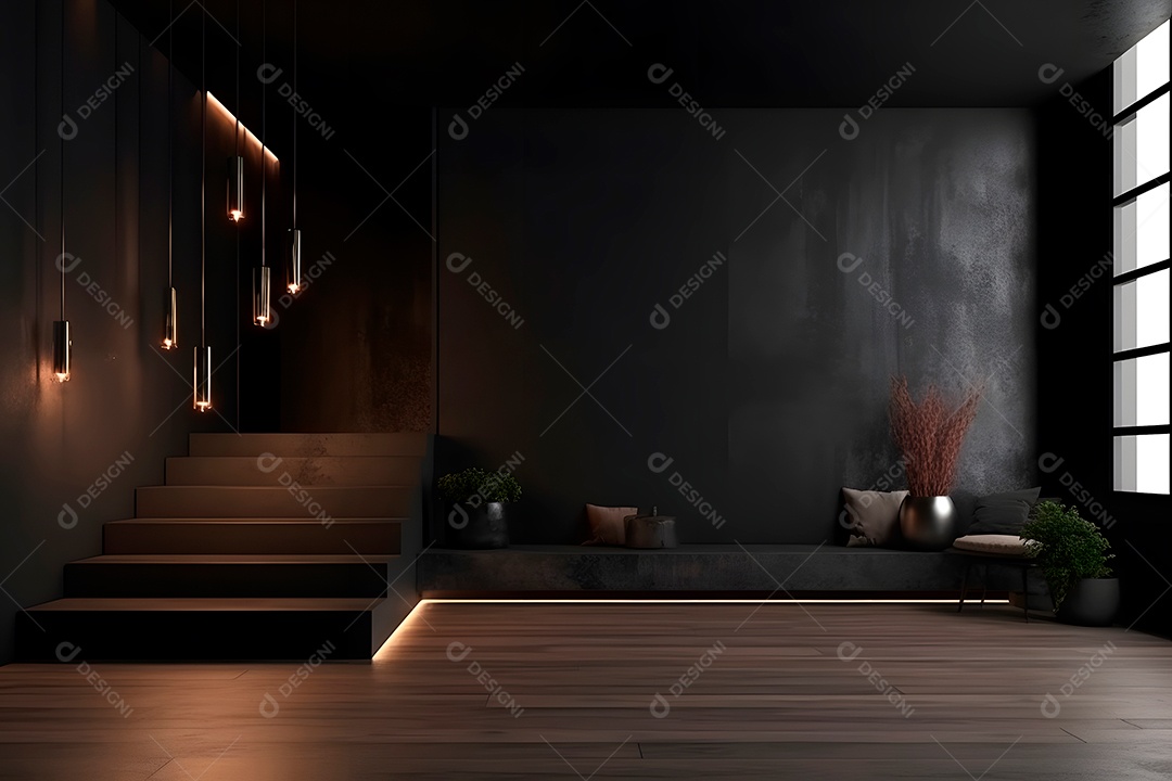 Retrato realista de uma linda interior de casa