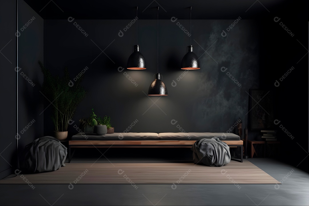 Retrato realista de uma linda interior de casa