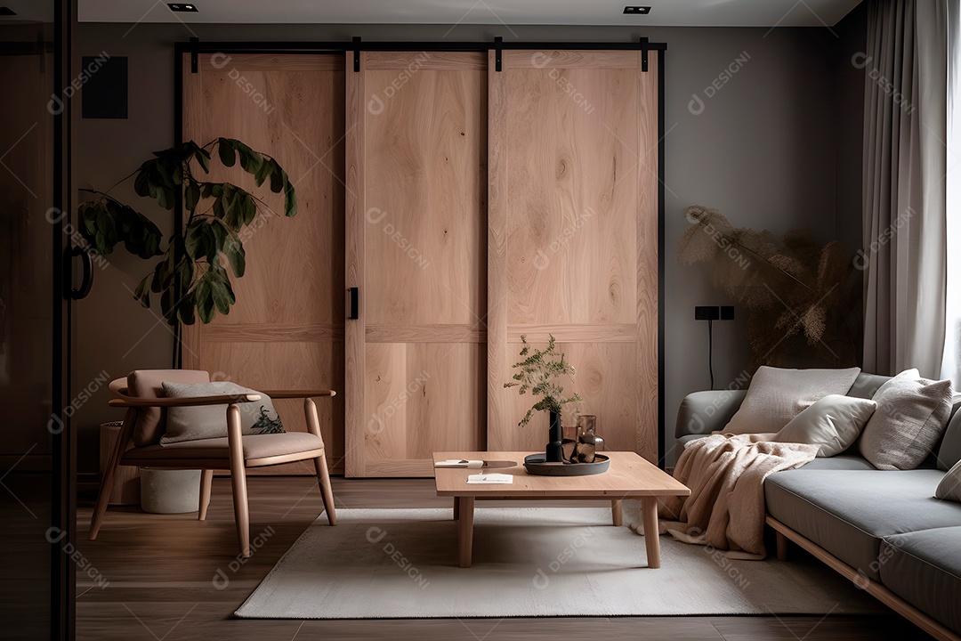 Retrato realista de uma linda interior de casa