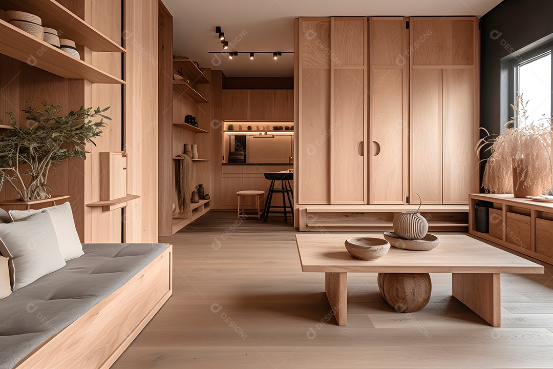 Retrato realista de uma linda interior de casa