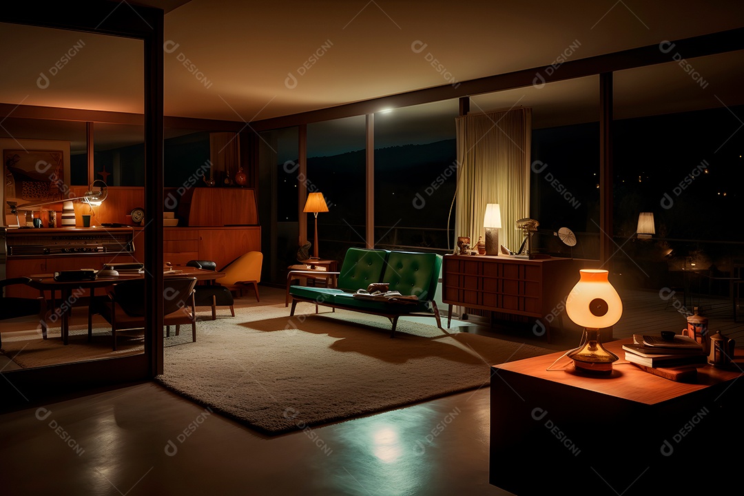 Retrato realista de uma linda interior de casa