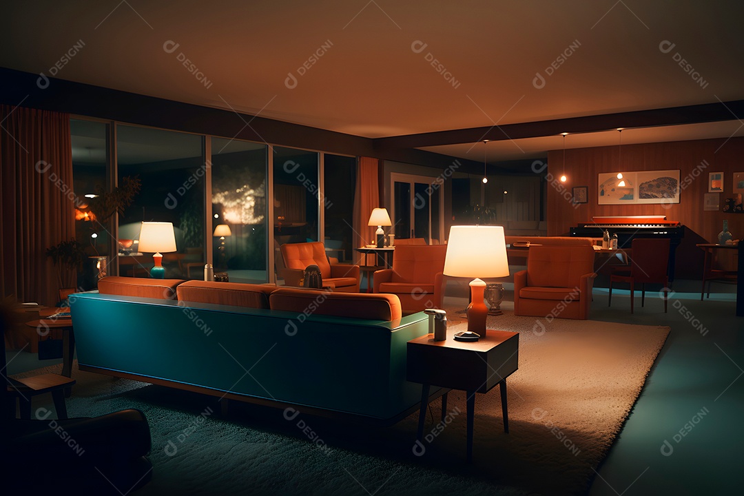 Retrato realista de uma linda interior de casa