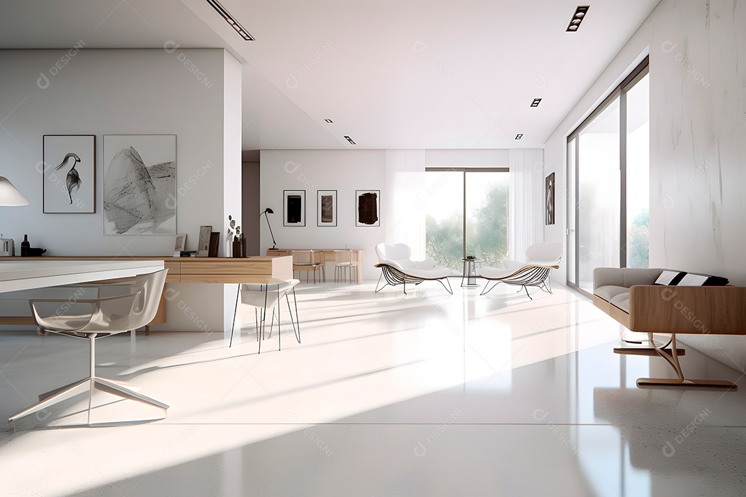 Retrato realista de uma linda interior de casa