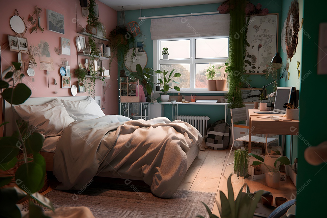 Retrato realista de uma lindo interior de casa