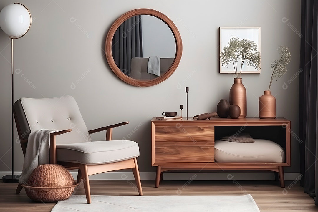 Retrato realista de uma lindo interior de casa