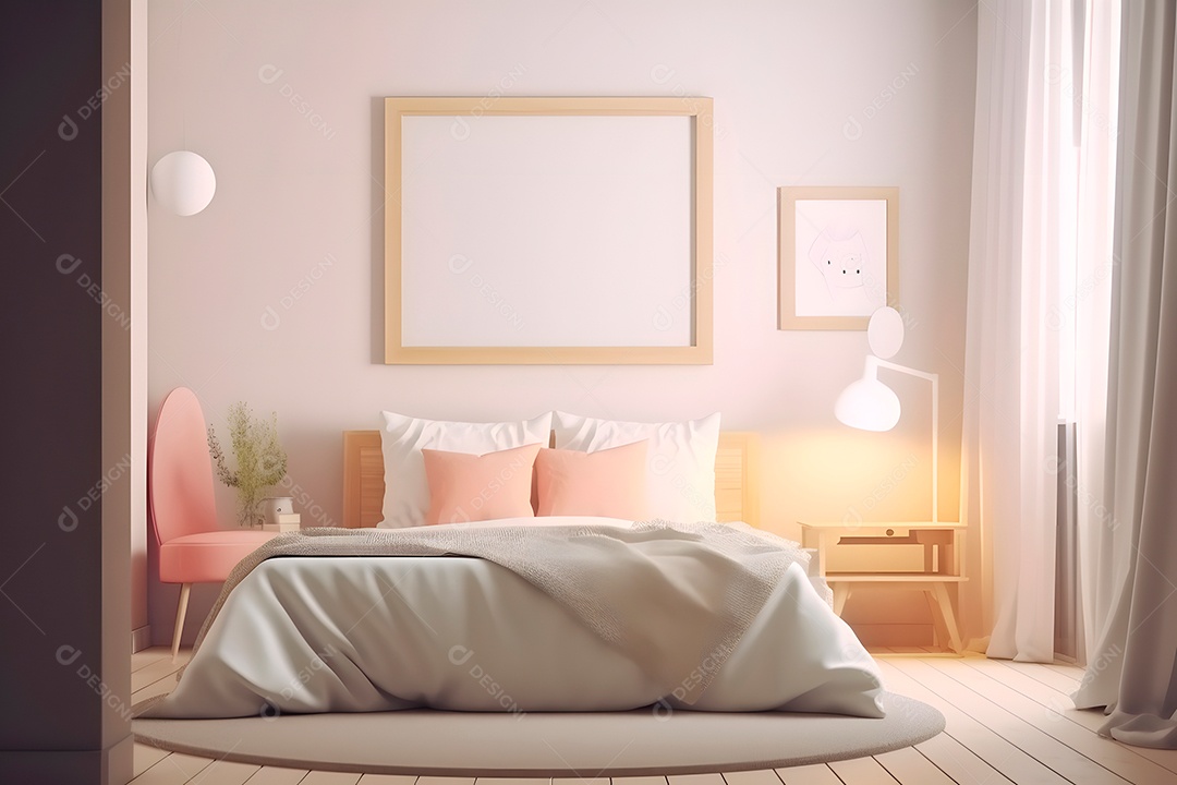 Retrato realista de uma linda interior de casa