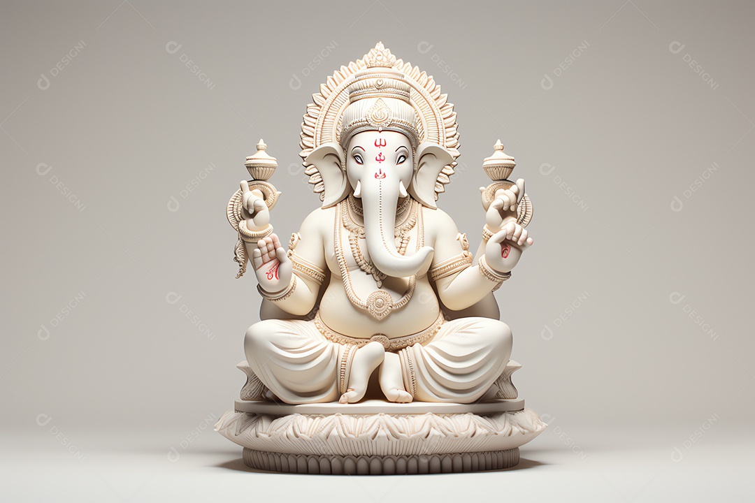 Adorável Ganesha uma ilustração mínima fofa, festival de saudações Happy Ganesh Chaturthi